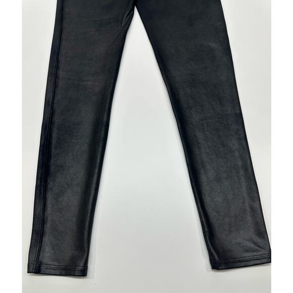 Spanx Faux Leather Leggings Black High Rise M Petite - Picture 3 of 8